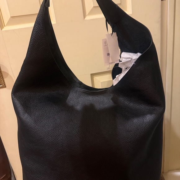 L.K Bennett Soula Leather Slouchy Shoulder Bag Black New With Tags - Picture 4 of 7